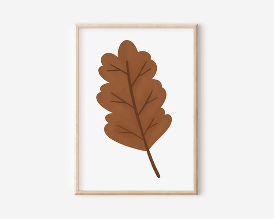 Poster Blatt Herbst in A4 und A3