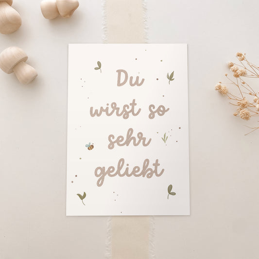 Postkarte "Du wirst so sehr geliebt" A6