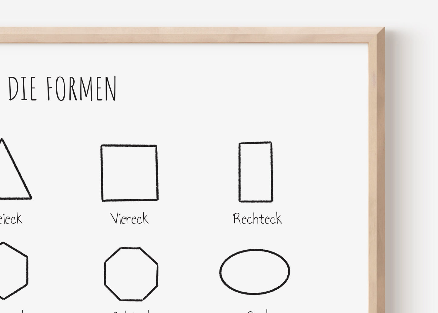 Montessori-Poster mit geometrischen Formen