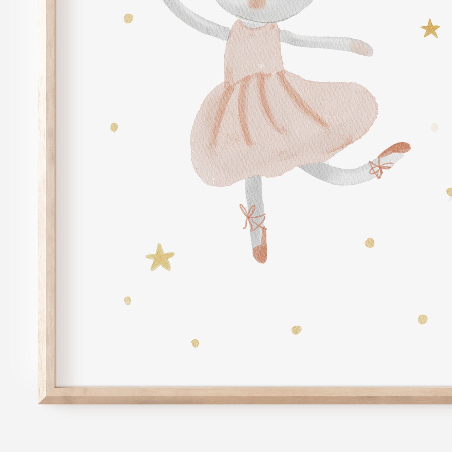 Poster mit Maus Ballerina