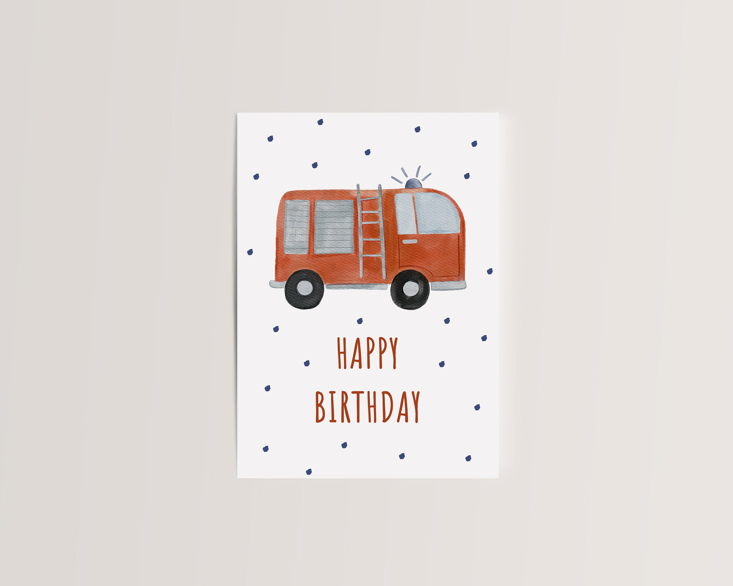 Postkarte Happy Birthday A6 Feuerwehr