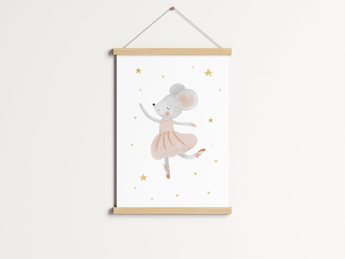 Poster mit Maus Ballerina