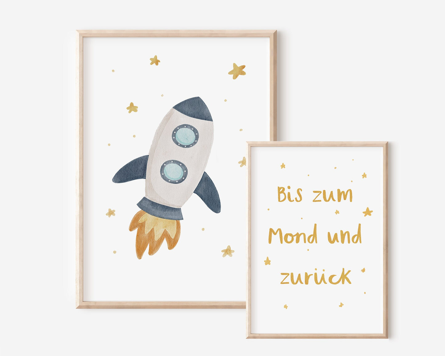 Set von Bildern "Bis zum Mond und zurück"