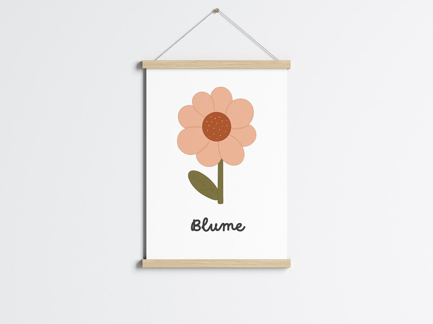 Poster mit Blume