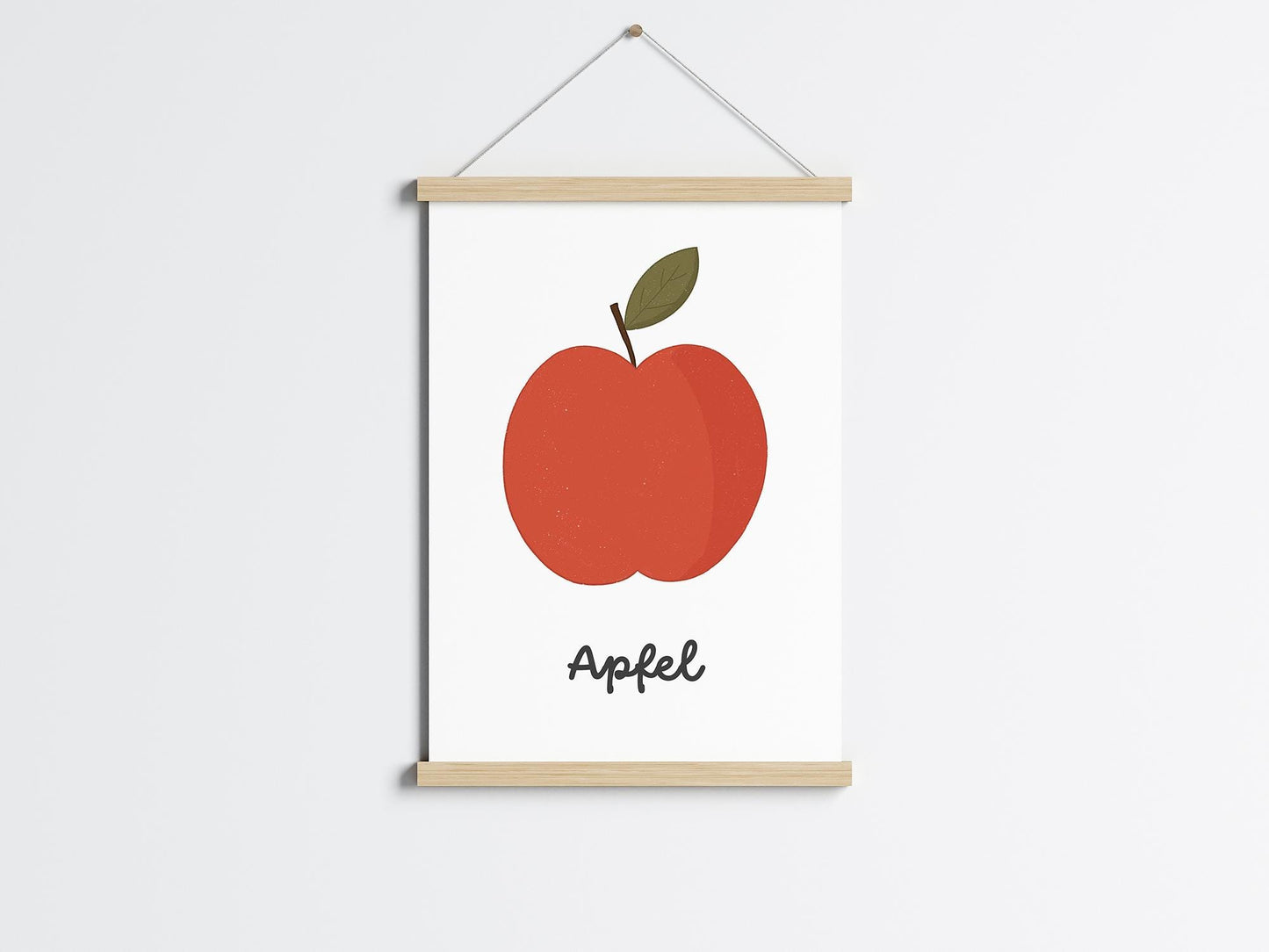 Poster mit Apfel