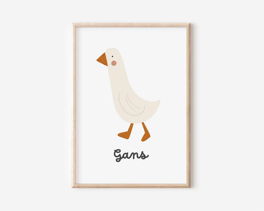 Poster mit Gans